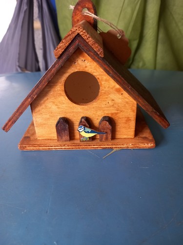 Bird nest box made - nest, from