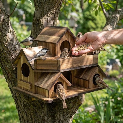 Garden bird house hanging - house,