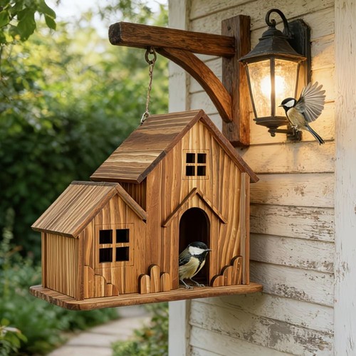 Handmade garden bird - handmade, house