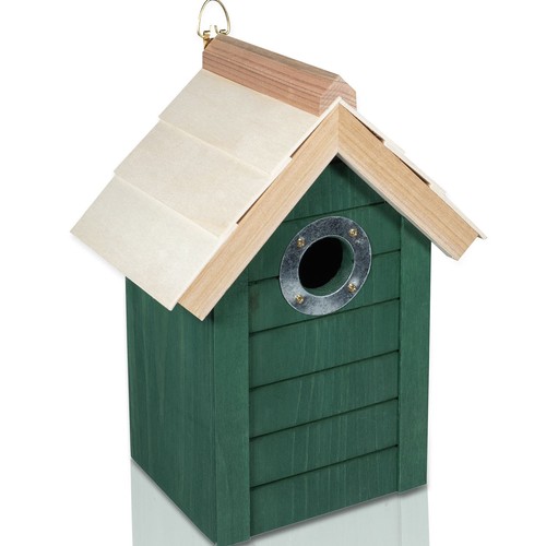 Wooden bird nesting box - wooden,
