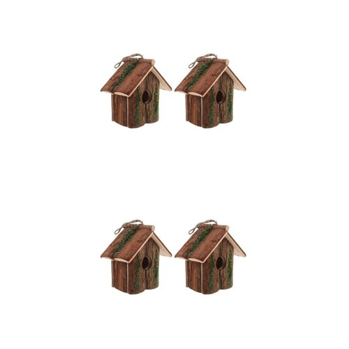 Set wooden birdhouses - set, 4