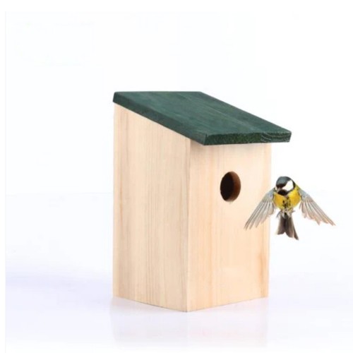 Wooden wild bird nest box - wooden,