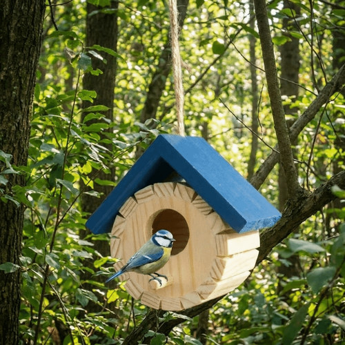 1pc wooden bird - 1pc, hanging