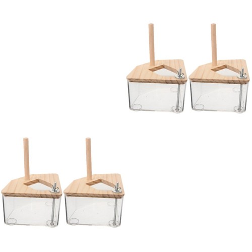 4pcs acrylic clear parakeet - acrylic,