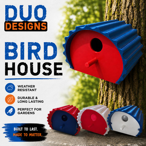 Modern bird house nest box - modern,